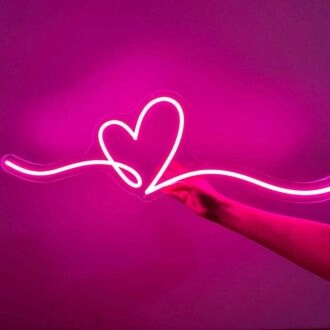 Herz Kritzelei Neonschild