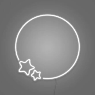 Mond und Sterne individuelles Neonlicht