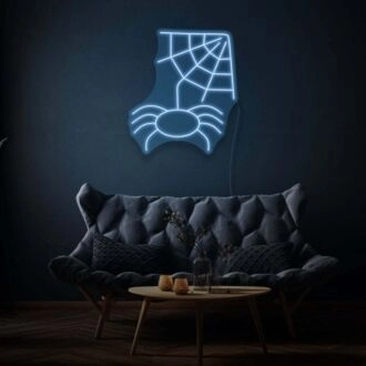 Spider With Web LED Neon Sign