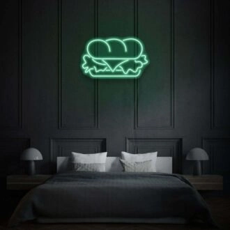 Sandwich Neon Herzhaftes Komfortessen im Licht