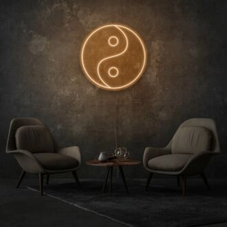Yin Yang Neon Balance and Harmony