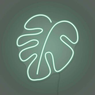 Neonblatt Licht Natur in leuchtender Form