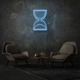 Sand Clock Neon Time Passing Elegantly