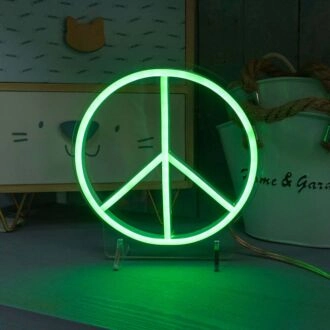 Peace Symbol Neon Universal Message of Harmony