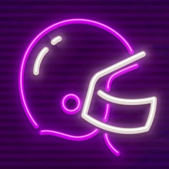 Feld der Träume Neon-Football-Helm-Beleuchtung