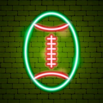 Feld des Sieges Neon American Football Schild