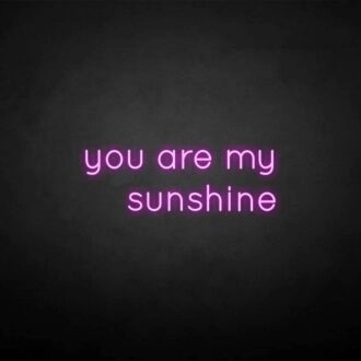 'You are my sunshine' neon sign