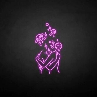 'The love of the planet' neon sign