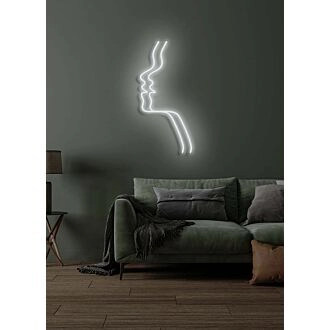 Duel Face Neon Intrigue of Internal Conflict and Harmony