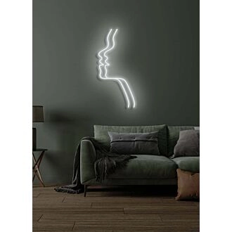 Duellgesicht Neon Intrige des internen Konflikts und der Harmonie