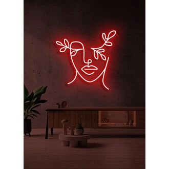 Flower face Neon Bloom Merging Nature with Human Beauty