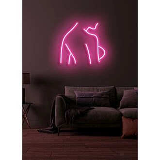 Lady LED-Neon-Eleganz und weiblicher Charme in leuchtender Anzeige