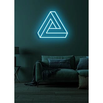 Dreieckiges Neon Geometrisches Glanzstück im Modernen Design