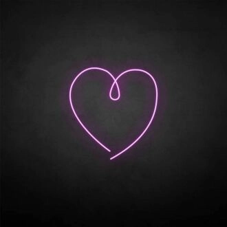 The heart of love' neon sign