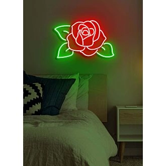 Rosen Neon Romantische Blüte im Glänzenden Licht