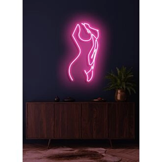 Die Dame Neon Gnade und Schönheit im eleganten Licht