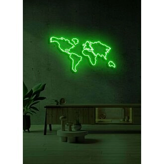 Weltkarte Neon Abenteuer wartet in leuchtenden Linien