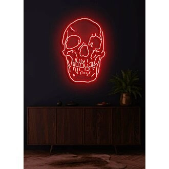 Skull Neon Skilt Edgy Neon Art for a Bold Statement