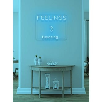 Feelings Delete Playful Neon for Letting Go of Negativity