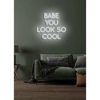 Babe, you look so cool Neon Flattering Compliment in a Stylish Setting