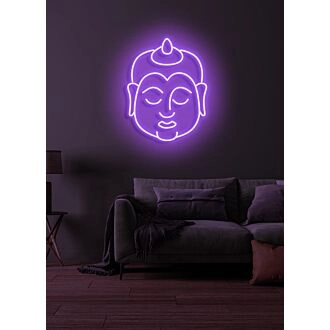 Buddha Neon Serene Illumination Reflecting Peace and Enlightenment