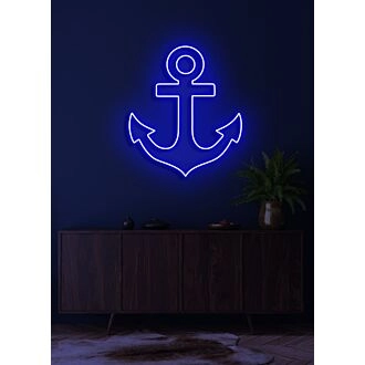 Anker Neon beleuchtet Stabilität und Stärke, perfekt für maritime Themen.