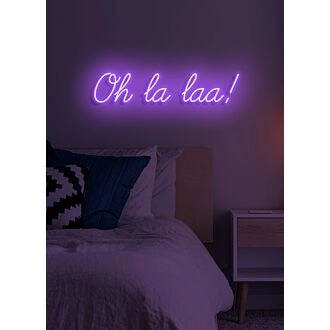 Oh la la Neon Flirtatious Charm and Allure