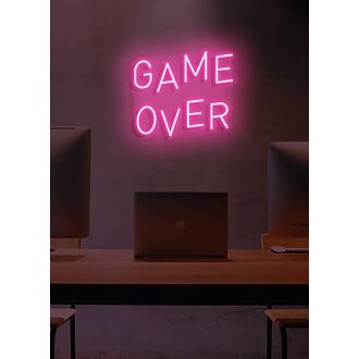 Game Over Neon Sign Off for the End of a Challenge
