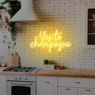 Yes to Champagne Elegant Neon for Celebrations
