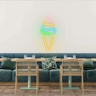 Eiscreme-Swirl Phantasievolles Neon für Dessertstationen