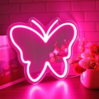 Qaero Schmetterling LED Neon Spiegelschild