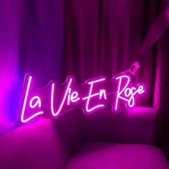 La Vie En Rose Neon Sign: Illuminate Your Love Story