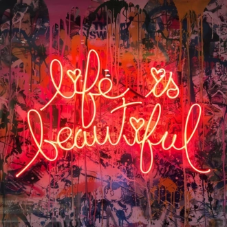 Life is Beautiful Neon Sign: Illuminate Your Outlook