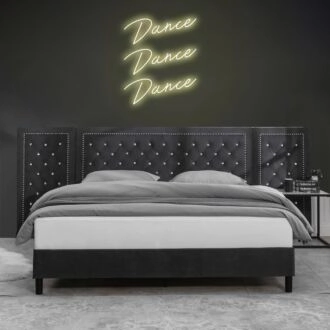 'Dance Dance Dance' neon sign