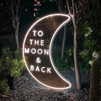 To The Moon and Back: Illuminate Your Space with Love and Radiance - Neon Sign