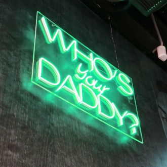 Who's Your Daddy Neon Art Sign: Flaunt Your Style in Neon