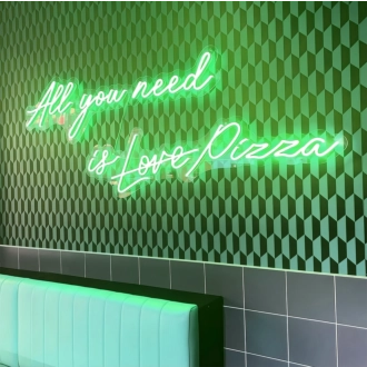 All You Need Is Love Pizza: Light Up Your Space with Neon Love and Pizza