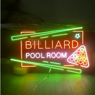 Customize Billard Pool Room: Illuminate Your Space with Neon Entertainment