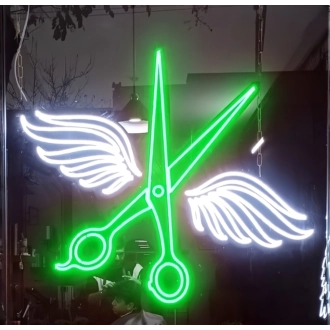 Scissors Beauty Salon: Light Up Your Space with Neon Style