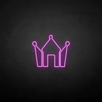 Crown with diamond' neon sign