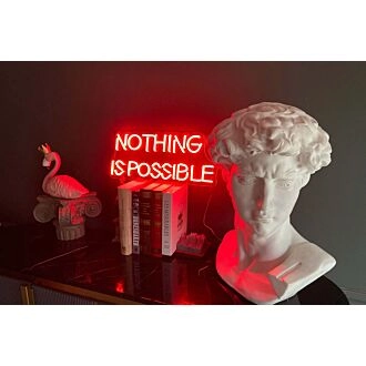 'Nothing is impossible' neon sign