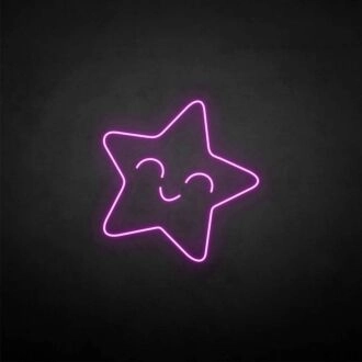 'Smile a star' neon sign