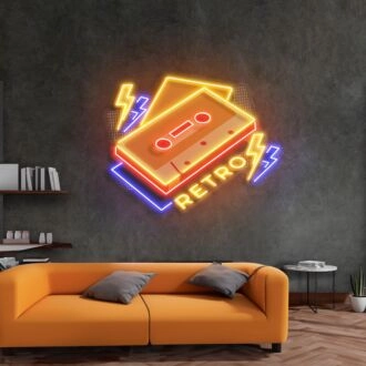 Cassette Retro Led Neon Acrylic Artwork