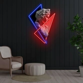 Göttinnenstatue Neon X Acrylkunstwerk