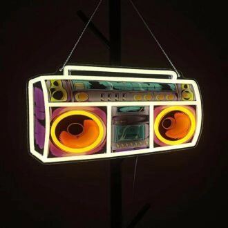 Retro Boombox Led Neon Sign Light Pop Art