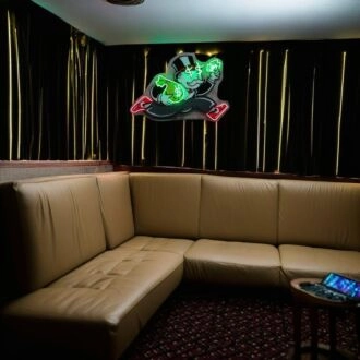 Geldumarmung LED-Neonlicht Pop Art.