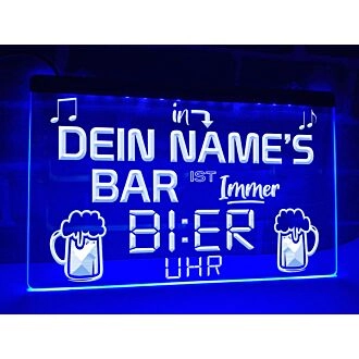 Personalized Bar Beer O’Clock Hanging Neon Sign for Home Bar