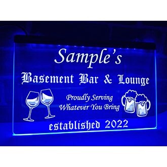 Personalized Bar Basement Lounge Hanging Neon Sign for Home Bar