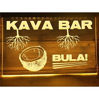 Kava Bar Hanging Neon Sign