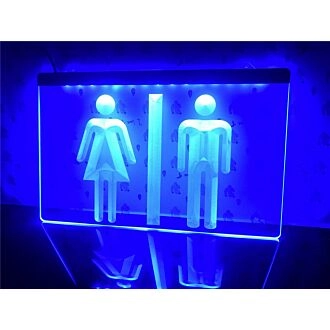 Toilette Waschräume Hängendes Neonschild